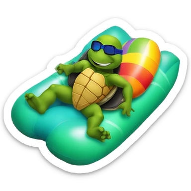 Ninja turtle taking a pool sticker