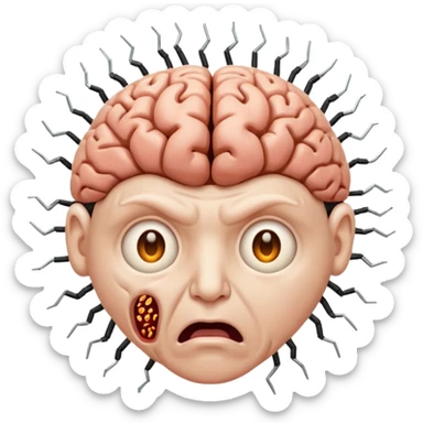 Brain is shoked sticker