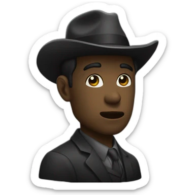 noir qui nage sticker