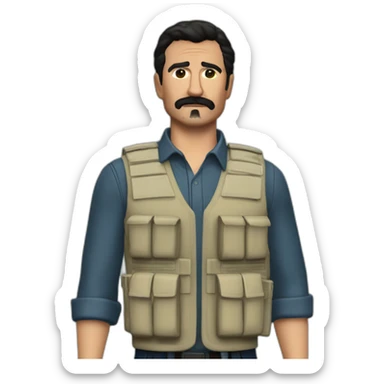 Season 3 Javier Peña Narcos Tac vest sticker