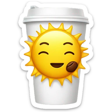 Sunshine and coffee sticker