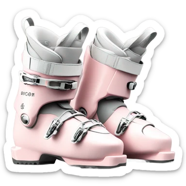 Soft pink ski boots  sticker