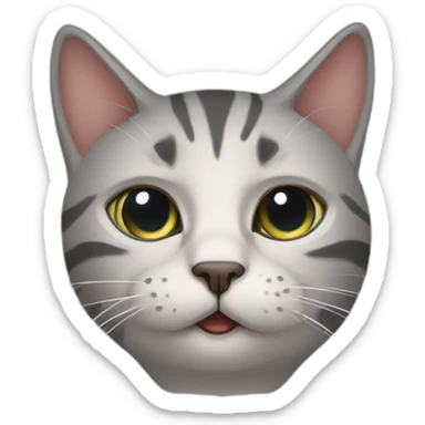 nauseous cat sticker