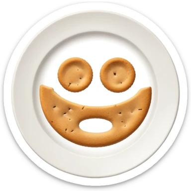 empty plate with leftover crumbs sticker