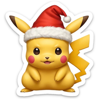 Pikachu de natal sticker