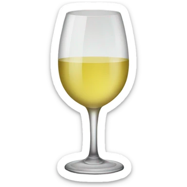 White wine in a fancy glass sticker