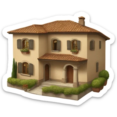 Tuscan style house sticker