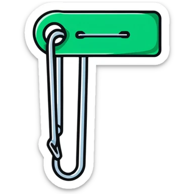 safety pin with closed clasp sticker