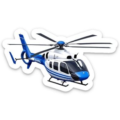Eurocopter EC135 - Airbus Helicopters (Model Year: 2020) (Iconic colour: Blue and white) sticker