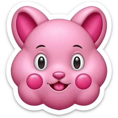 Labubu rose qui fait caca sticker