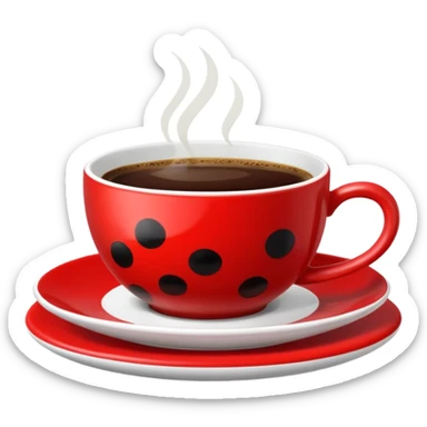 coccinelle dans un café sticker