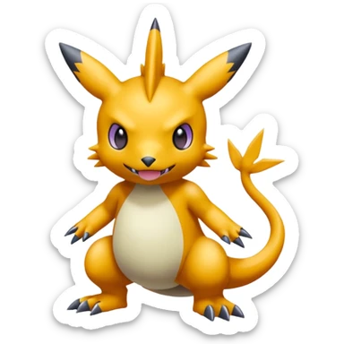 randomly-colored edgy kawaii Fakémon-Pokémon-Digimon-creature (full body) sticker