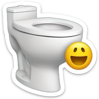 toilet with head coming out of it sticker