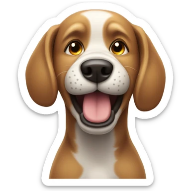 Dog making a smirking face  sticker
