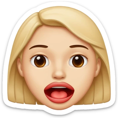 Biting lip emoji sticker