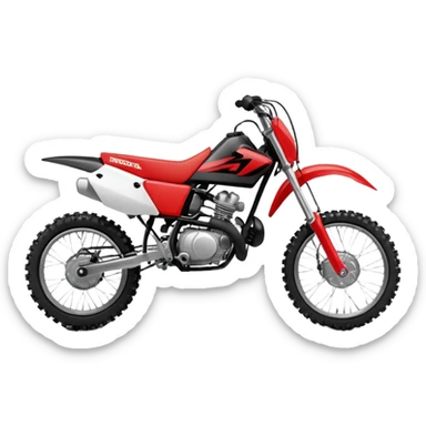 honda 125 dirt bike side view sticker