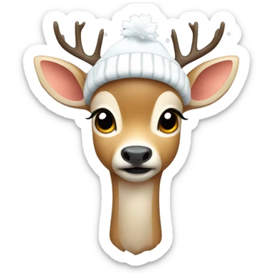 winter new year deer sticker
