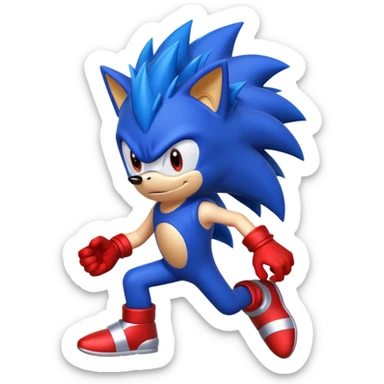 Red Sonic sticker