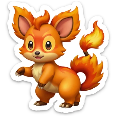 Chimchar-Tepig-fusion (full body) sticker