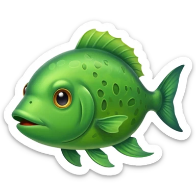 smelly fish green smell sticker