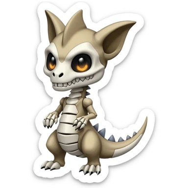 Skeletal Cute Marowak-Duskull-Darkdramon-fusion sticker