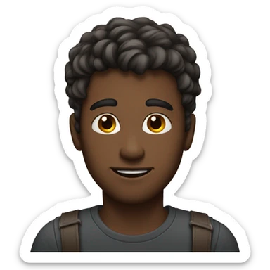 Man age 21 side hair fair skin sticker