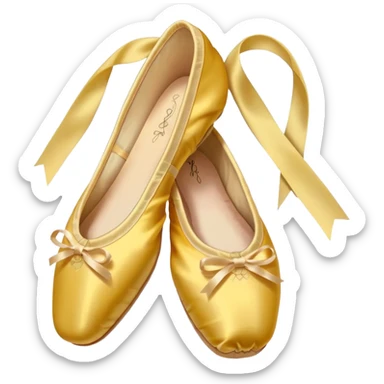 Ballet Yellow pointe shoes  sticker
