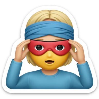 Blindfolded sticker