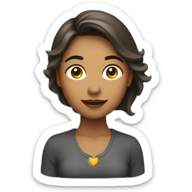 Mujer ofrece luz de su corazón sticker