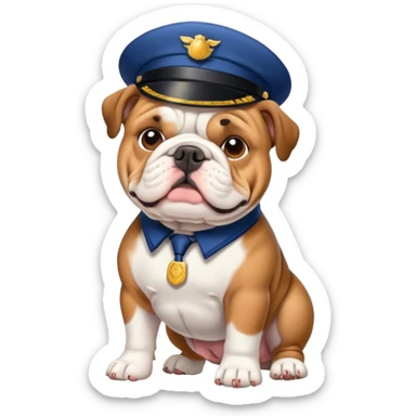 bulldog ingles postman sticker