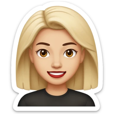 Sassy slay smile emoji with atitude  sticker