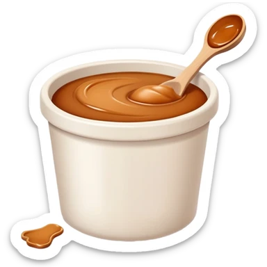 Des pieds dans un pots de pâte à tartiné  sticker