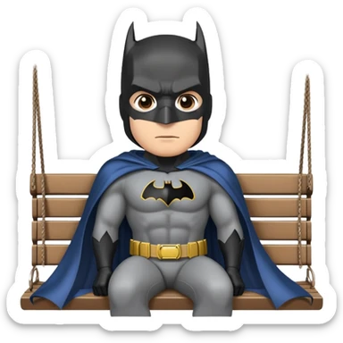 Batman sitting on a porch swing  sticker