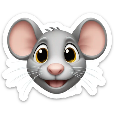 a rat laughing with tears coming out his eyes sticker