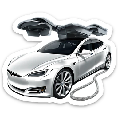 tesla model s getting repossessed  sticker