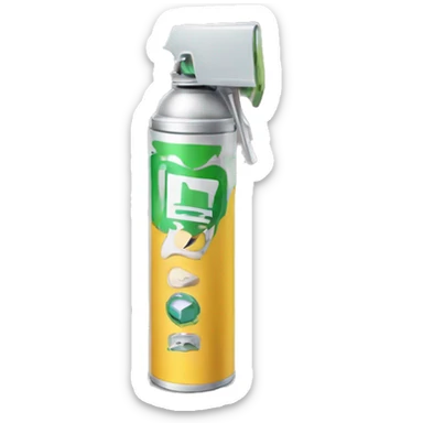 aerosol con un logo de labios  sticker