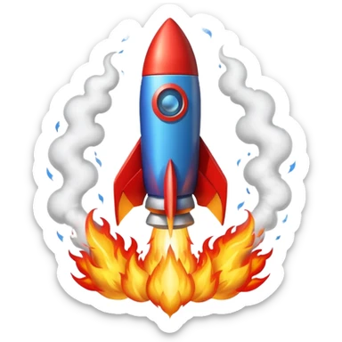 rocket launch sticker