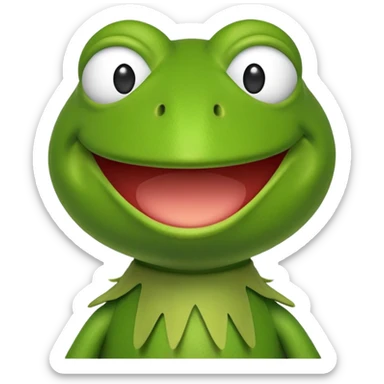Kermit the frog emoji sticker