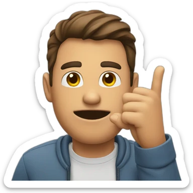 man emoji signal whatever(idont know) with hand sticker