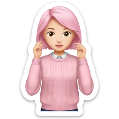 Preppy coquett cozy pink sticker