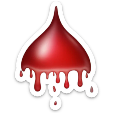 blood drop that’s all white no red sticker