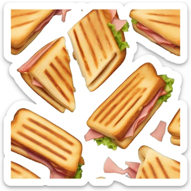 panini with ham and cheese sticker