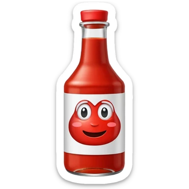 Sauce bottle sticker