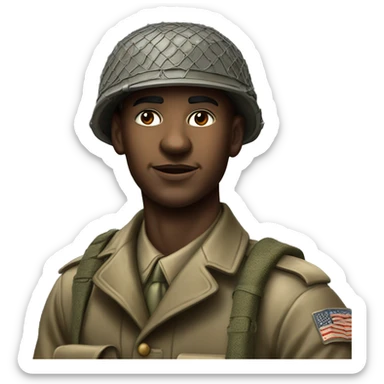 world war ii photorealistic infantryman sticker