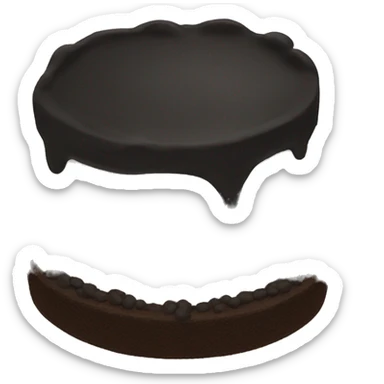 black sesam cake sticker