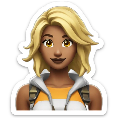 Fortnite girl blonde Halloween sticker
