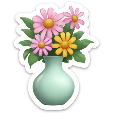 flowers in a vase sticker