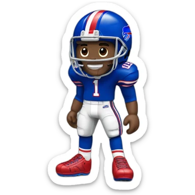 buffalo bills quarterback with striped socks sticker