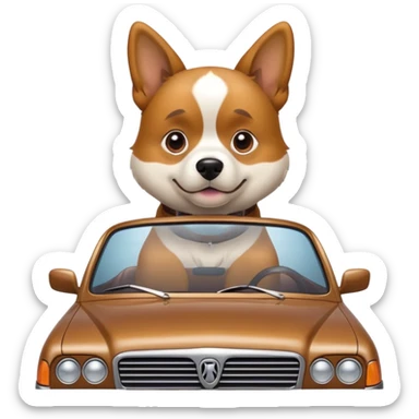 Hund auf Auto  sticker