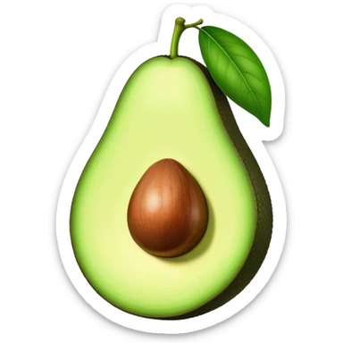 Avocado with big lips sticker